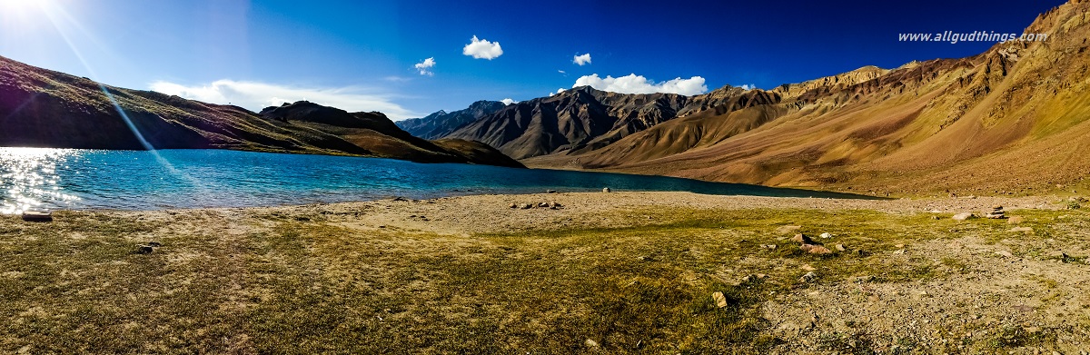 The Panaromic View of Chandratal Lake, Spiti Valley, Himachal, India