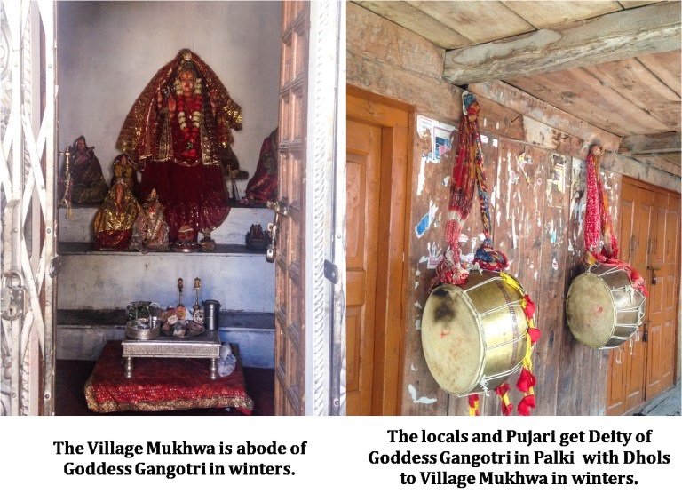 The Village Mukhwa is abode of Goddess Gangotri in Winters - near village Harsil