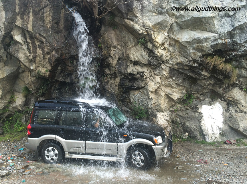 Car Wash at Sangla Valley, Kinnaur, Himachal