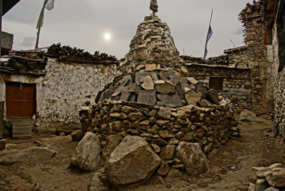 Stone Mound at Nako Village, Himachal Pradesh