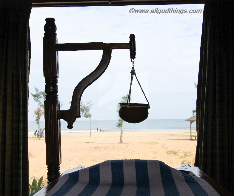 View from Ayurvedic Spa Room of Chariot Beach Resort Mahabalipuram