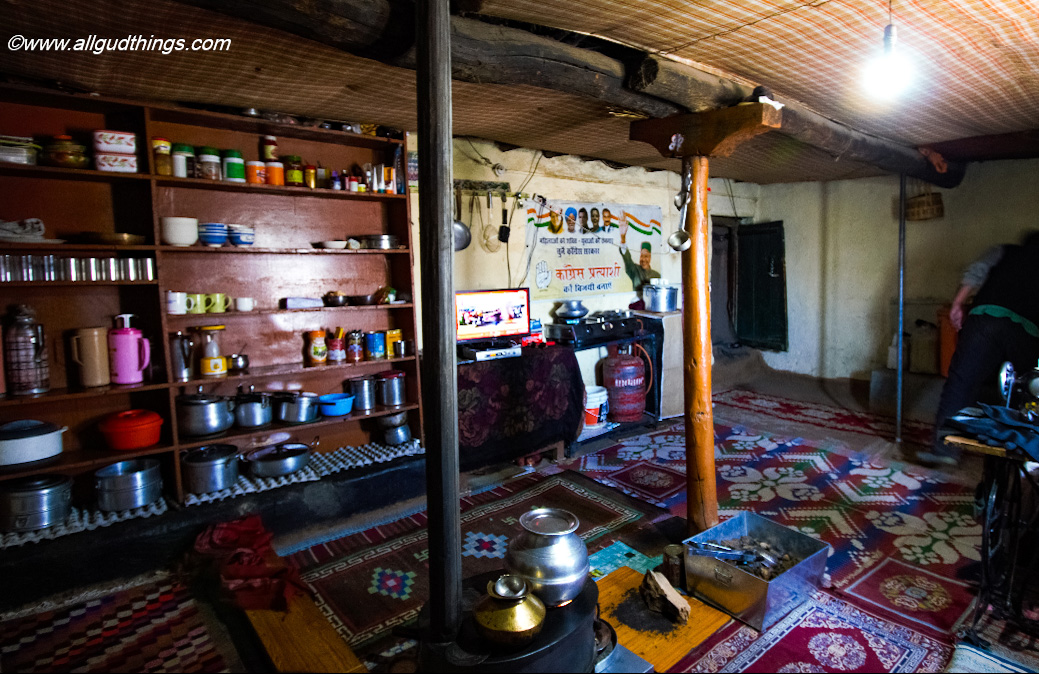 Kitchen of Spiti Houses -Fossil Village Langza