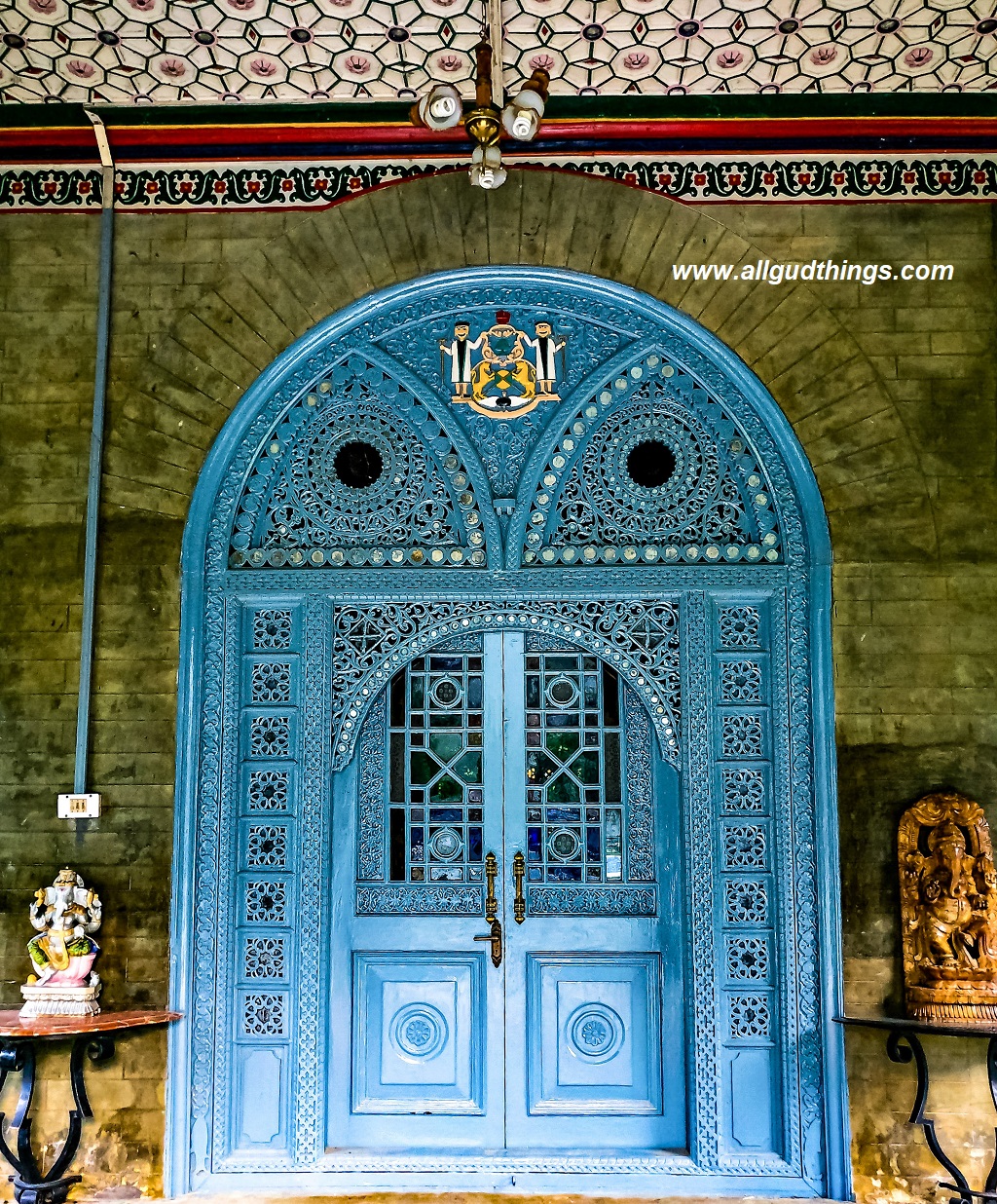 Blue Door at Padam Palace. Rampur Bushahr