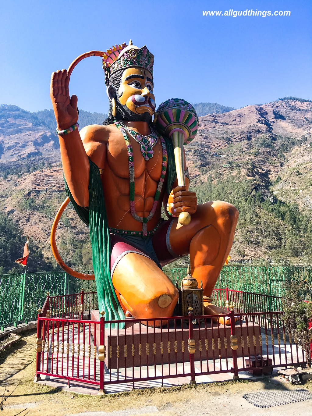 Lord Hanuman statue at Rampur Bushahr: Padam Palace