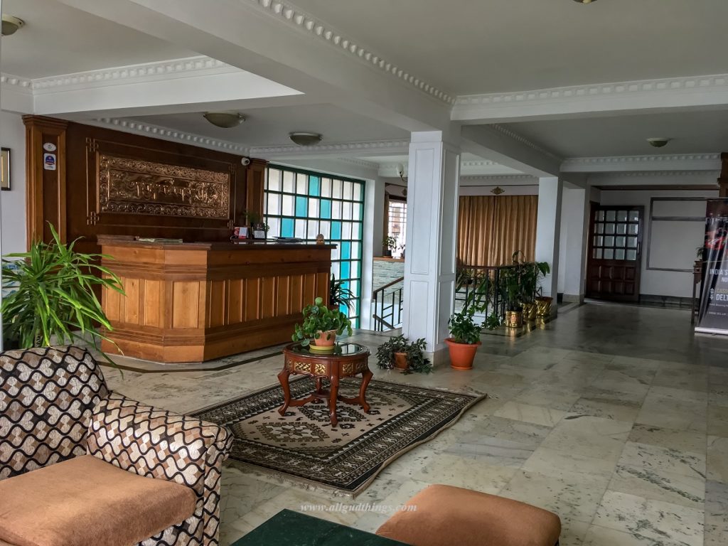 The Lobby of Hotel Chumbi Residency in Gangtok