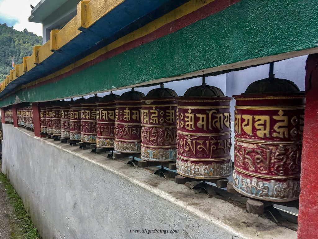 Prayer Wheels on the way to Rumtek Monastery in Sikkim