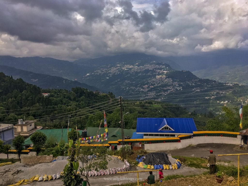 View of Gangtok Town from Rumtek Monastery
