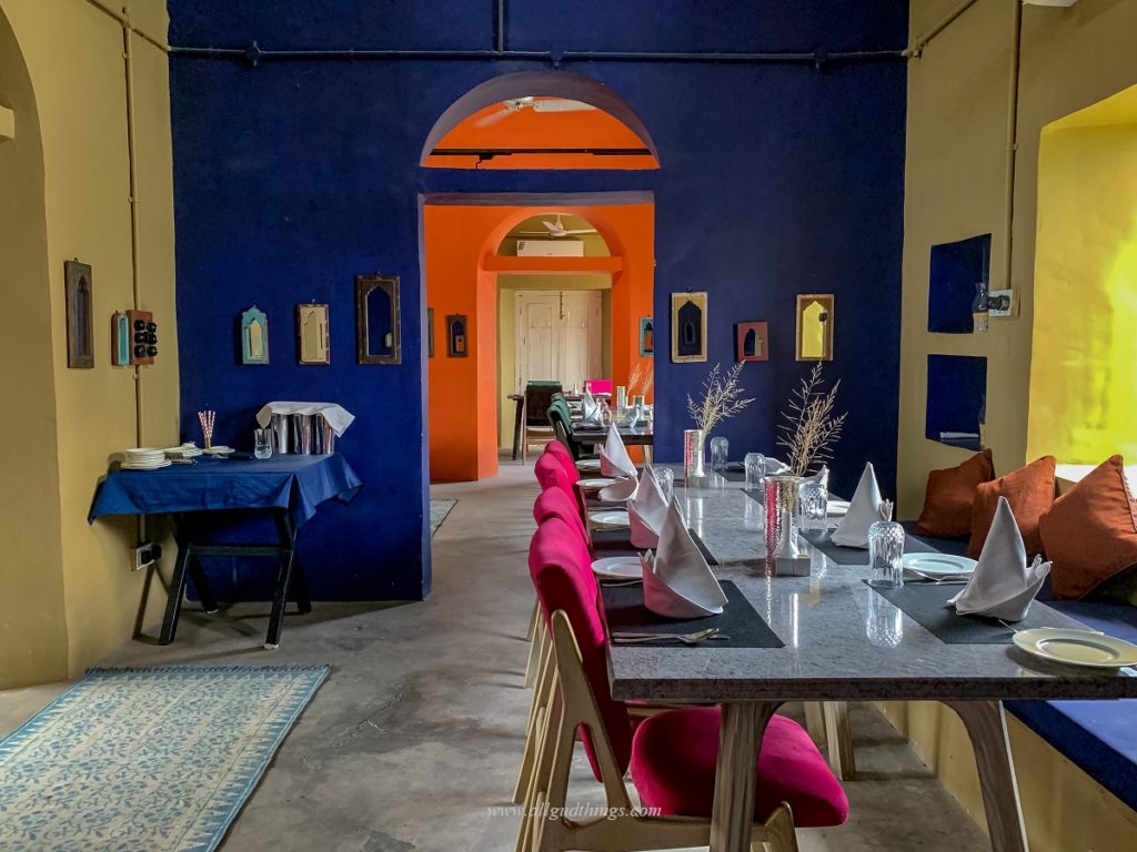 Inside NACL Restaurant at Sambhar Heritage Resort