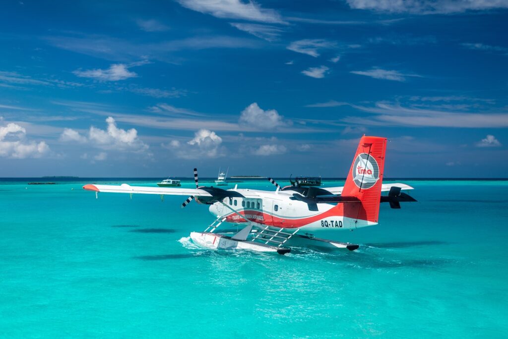 Seaplanes at Maldives